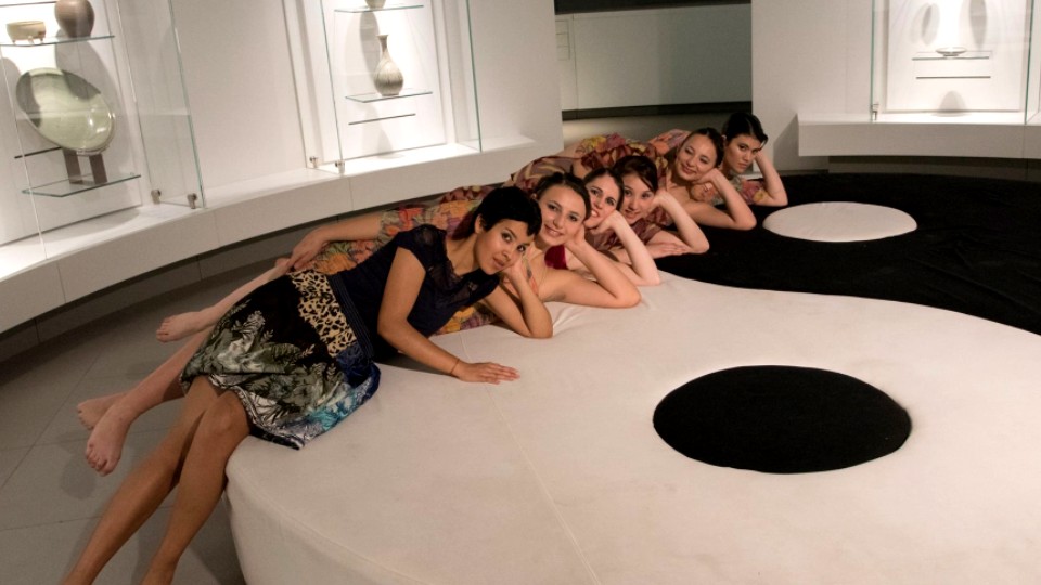 Foto di gruppo al museo d'arte cinese dei Missionari Saveriani